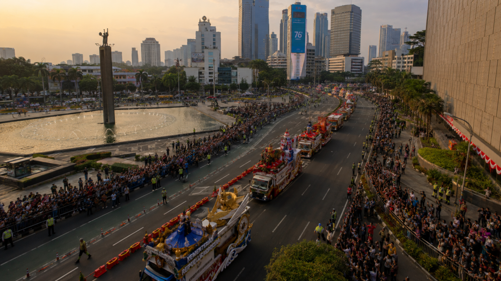 Karnaval dan Kuliner Nusantara Gratis Meriahkan HUT ke-81 RI 5 Rute karnaval HUT RI dari Monas menuju Bundaran HI