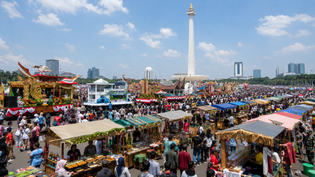 Karnaval dan Kuliner Nusantara Gratis Meriahkan HUT ke-81 RI 4 Skala UMKM dan kendaraan hias Pesta Rakyat HUT RI 2026