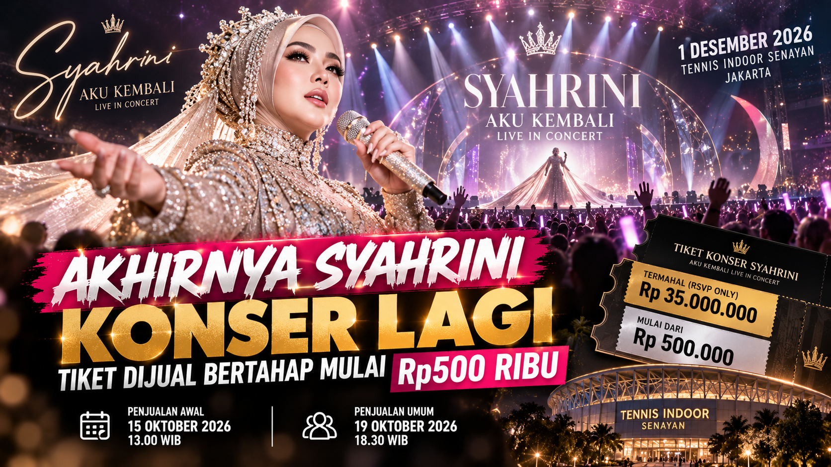 Akhirnya Syahrini Konser Lagi, Tiket Dijual Bertahap Mulai Rp500 Ribu 1 image 1